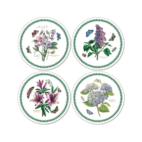 Set aus 4 runden Tischsets Portmeirion Botanic Garden Aktion