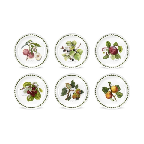 Portmeirion Pomona Set mit 6 flachen Tellern aus Porzellan, 27 cm Aktion
