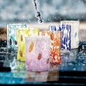 Set mit 6 bunten Wassergläsern aus Glas, 10 cm, Murrine Verkauf