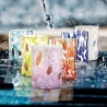 Set mit 6 bunten Wassergläsern aus Glas, 10 cm, Murrine Verkauf