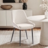 Stuhl modern Küche aus Stoff mit schwarzen Metallbeinen Piros Verkauf