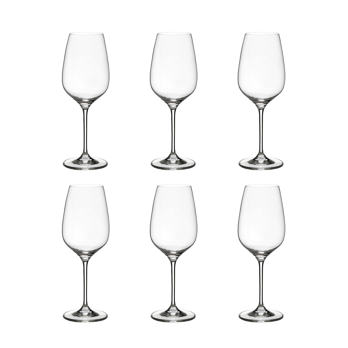Set aus 6 Rotweingläsern 22,5 cm, Tropfendesign Küche Sinfonia Aktion