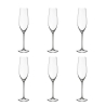 Set aus 6 Sektflöten in Tropfendesign aus Glas 25 cm Sinfonia Aktion