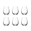 Set aus 6 Wassergläsern 10cm Tropfendesign aus Kristallglas Sinfonia Aktion
