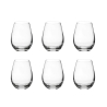 Set aus 6 Wassergläsern 10cm Tropfendesign aus Kristallglas Sinfonia Aktion