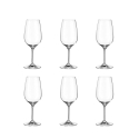 Set mit 6 Bordeaux-Gläsern, Tropfendesign 570 ml, kristallklares Glas, Sinfonia Aktion