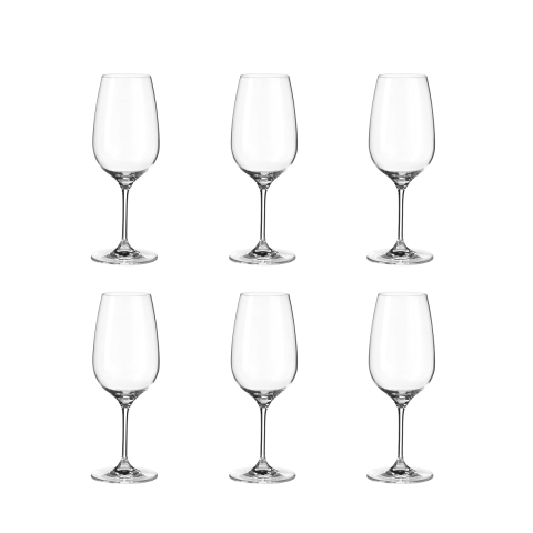 Set mit 6 Bordeaux-Gläsern, Tropfendesign 570 ml, kristallklares Glas, Sinfonia Aktion
