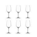 Set mit 6 Bordeaux-Gläsern, Tropfendesign 570 ml, kristallklares Glas, Sinfonia Aktion