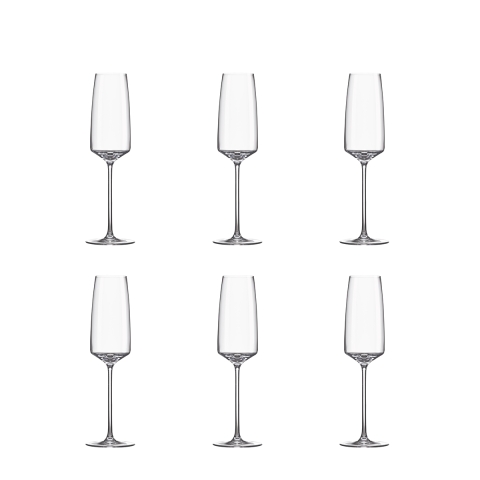 Set mit 6 Sektgläsern Flûte, Verkostungsgläser für Küche & Bar, 250 ml, Siesta Aktion