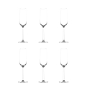 6er-Set Champagner- und Schaumweingläser, Verkostungsgläser aus Glas, 250 ml, Modell Shanghai Aktion
