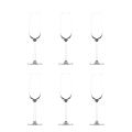 6er-Set Champagner- und Schaumweingläser, Verkostungsgläser aus Glas, 250 ml, Modell Shanghai Aktion