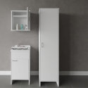 Weiße PVC-Waschsäulen-Schrank mit Tür D8FC9006K Negrari Lagerbestand