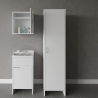 Weiße PVC-Waschsäulen-Schrank mit Tür D8FC9006K Negrari Lagerbestand