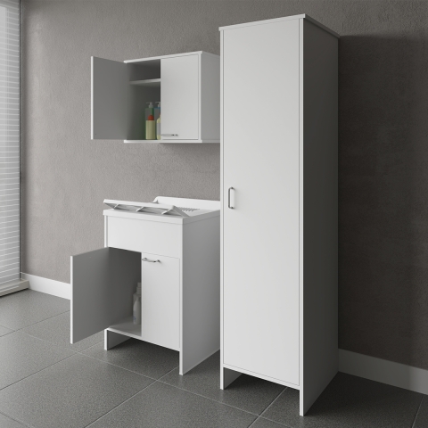 Negrari Waschraum-Set COMP 6 mit Hängeschrank, Waschbecken und Hochschrank Aktion