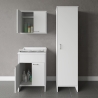 Negrari Waschraum-Set COMP 6 mit Hängeschrank, Waschbecken und Hochschrank Verkauf