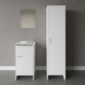 Negrari COMP 7 - Waschbecken-Set mit Spiegeltür und Waschsalon-Säule Verkauf