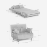 Sesselbett aus Stoff klappbar und platzsparend Deborah Twin Class 