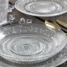 18-teiliges Geschirrset in klarem Glas mit Dekor für 6 Personen Imperial Sales