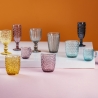 Set aus 6 bunten Kaffeetassen aus Glas 90ml Geometrie C Verkauf