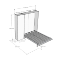 Französisches Wandklappbett mit Regal 140x190 Kentaro Sales