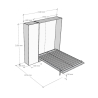 Französisches Wandklappbett mit Regal 140x190 Kentaro Sales