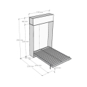 Französisches Schrankbett 140x190 mit Klapphängeschrank Kentaro Sales