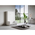 Französisches Schrankbett 140x190cm mit gepolstertem Sofa Sofà Kentaro Sales