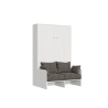 Französisches Schrankbett 140x190cm mit gepolstertem Sofa Sofà Kentaro Verkauf