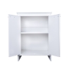 Waschbeckenschrank für Badezimmer und Waschraum, Weiß, aus PVC, mit 2 Türen, FB9002K Negari Angebot