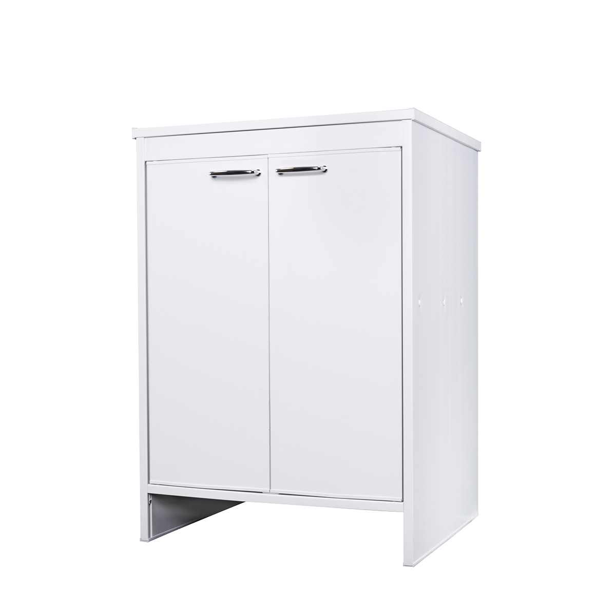 Waschbeckenschrank für Badezimmer und Waschraum, Weiß, aus PVC, mit 2 Türen, FB9002K Negari Aktion Waschbeckenschrank für Badezimmer und Waschraum, Weiß, aus PVC, mit 2 Türen, FB9002K Negari Aktion