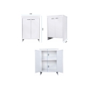 Waschbeckenschrank für Badezimmer und Waschraum, Weiß, aus PVC, mit 2 Türen, FB9002K Negari Katalog