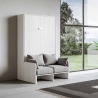 Französisches Schrankbett 140x190cm mit gepolstertem Sofa Sofà Kentaro Aktion