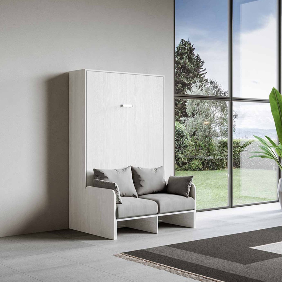 Schrankbett 1,5 Plätze 120x190cm mit Sofa Sofà Kentaro