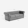 Sofa Chesterfield aus Samt 3-Sitzer im klassischen Vintage-Stil Norwich
 Maße