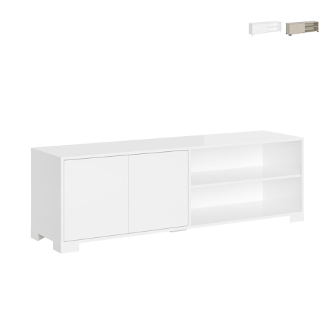 Moderner Design-TV-Schrank mit offenem Fach und Regalen 150x40x40 Lumina Aktion