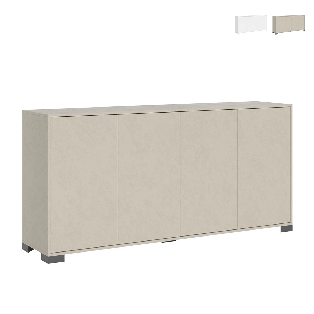 Moderne Anrichte Schrank 4 Türen Wohnzimmer 172x40x83 Lumina