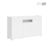 Moderne Design-Anrichte mit 3 Türen und Rauchglas 130x40x81 Riflesso Aktion