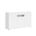 Moderne Design-Anrichte mit 3 Türen und Rauchglas 130x40x81 Riflesso Rabatte