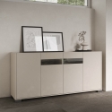 Moderne Anrichte mit 4 Türen und Rauchglas, 172x40x81 Riflesso Verkauf