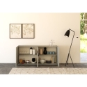 Moderne Anrichte mit 4 Türen und Rauchglas, 172x40x81 Riflesso Lagerbestand
