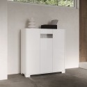 Hoher Schrank 3-türig, platzsparend 103x35x110, modernes Rauchglas, Riflesso Verkauf