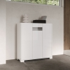 Hoher Schrank 3-türig, platzsparend 103x35x110, modernes Rauchglas, Riflesso Verkauf
