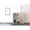Hoher Schrank 3-türig, platzsparend 103x35x110, modernes Rauchglas, Riflesso Lagerbestand