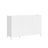 Solaria Minimalistische Anrichte mit 3 Türen, Wohnzimmer/Esszimmer/Flur, 130x40x84 cm Rabatte