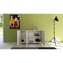 Solaria Minimalistische Anrichte mit 3 Türen, Wohnzimmer/Esszimmer/Flur, 130x40x84 cm Lagerbestand