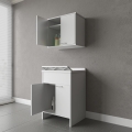 Waschraum-Komposition mit Schrank und Hängeschrank mit 2 Türen COMP 2 Negrari Aktion