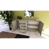 Moderne Design Anrichte mit 3 Türen und 4 Schubladen 174x40x84 Solaria Lagerbestand