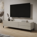 Minimalistisches TV-Rack mit 1 Fach und 2 Schubladen, 160x42x40, Solaria Verkauf