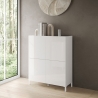 Hohe platzsparende Anrichte 4 Türen modernes minimalistisches Design 90x35x110 Solaria Verkauf