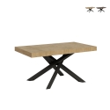 Ausziehbarer Tisch mit Kreuzbeinen, modernes Design 90×160-264 Volantis Angebot